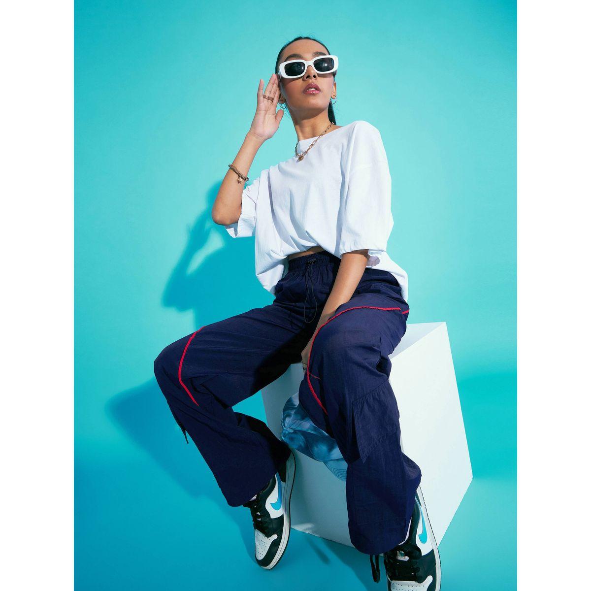 بنطال باراشوت بنمط كارجو وتفاصيل محزوزة نوه-فوه × ستايلي-girls-clothing-bottoms-trousers-image-2