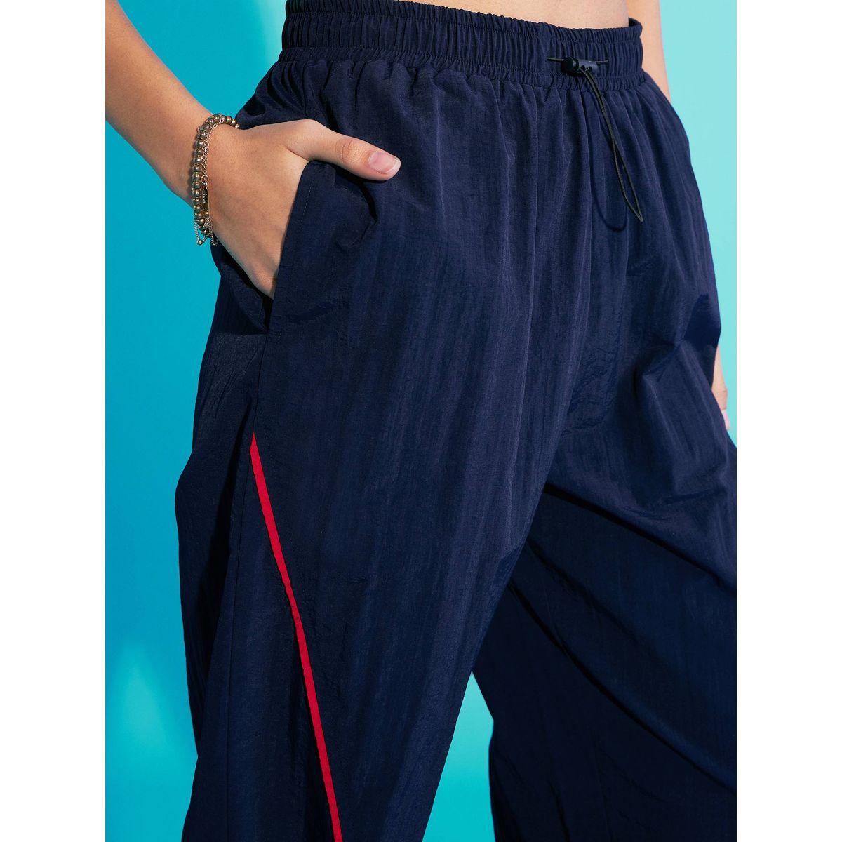 Noh-Voh X Styli   Contrast Piping Cargo Parachute Pants-girls-clothing-bottoms-trousers-image-4