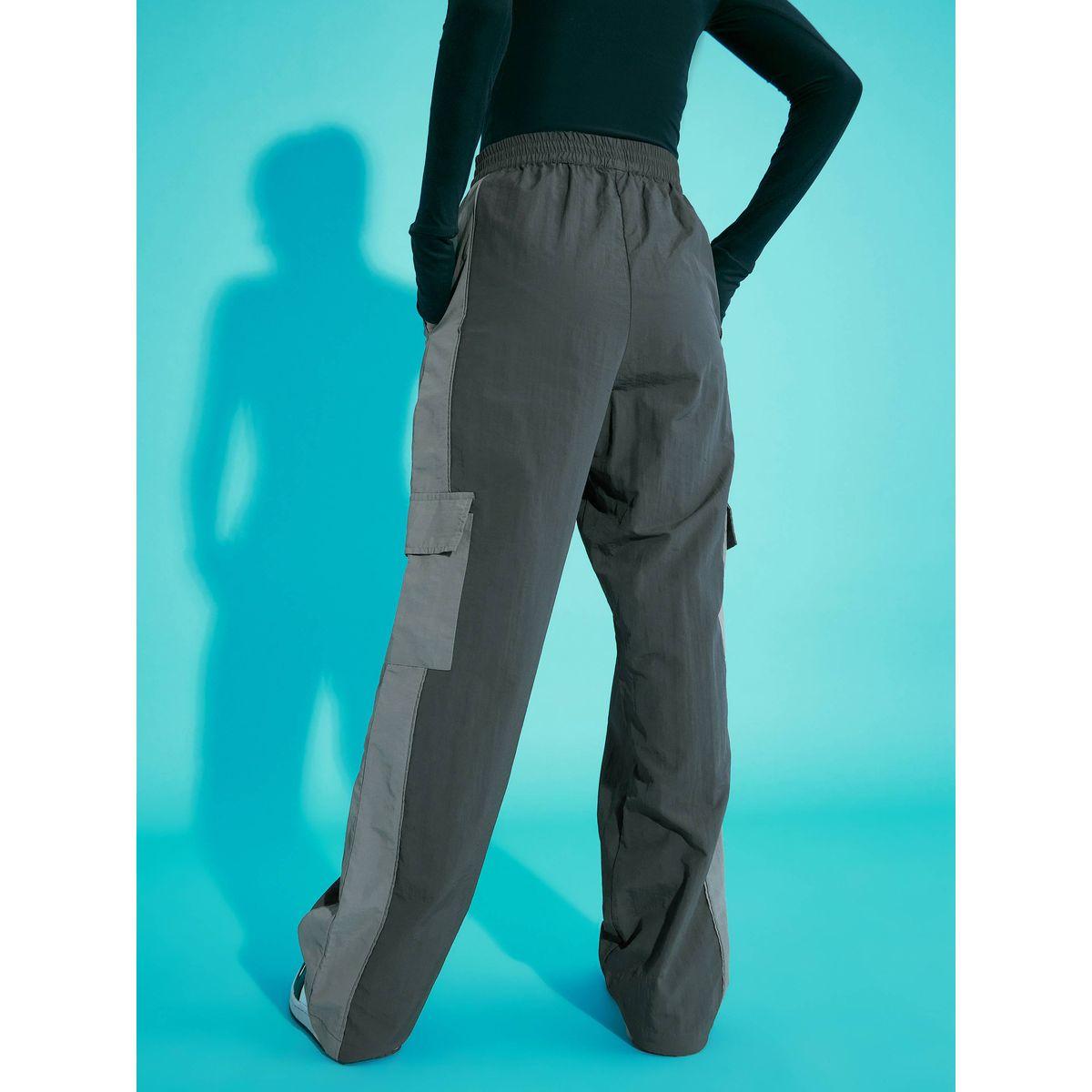 Noh-Voh X Styli  Contrast Pocket Cargo Parachute Pants-girls-clothing-bottoms-trousers-image-5