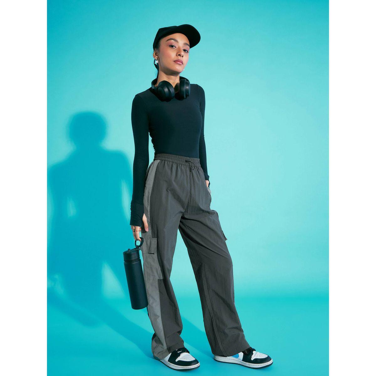 Noh-Voh X Styli  Contrast Pocket Cargo Parachute Pants-girls-clothing-bottoms-trousers-image-7