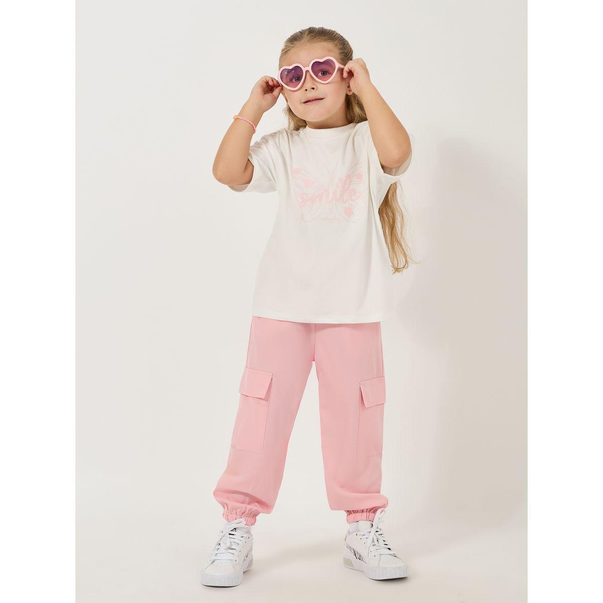 Styli Butterfly Print Oversized T-Shirt & Cargo Pants Set-girls-clothing-setsandcoords-image-1