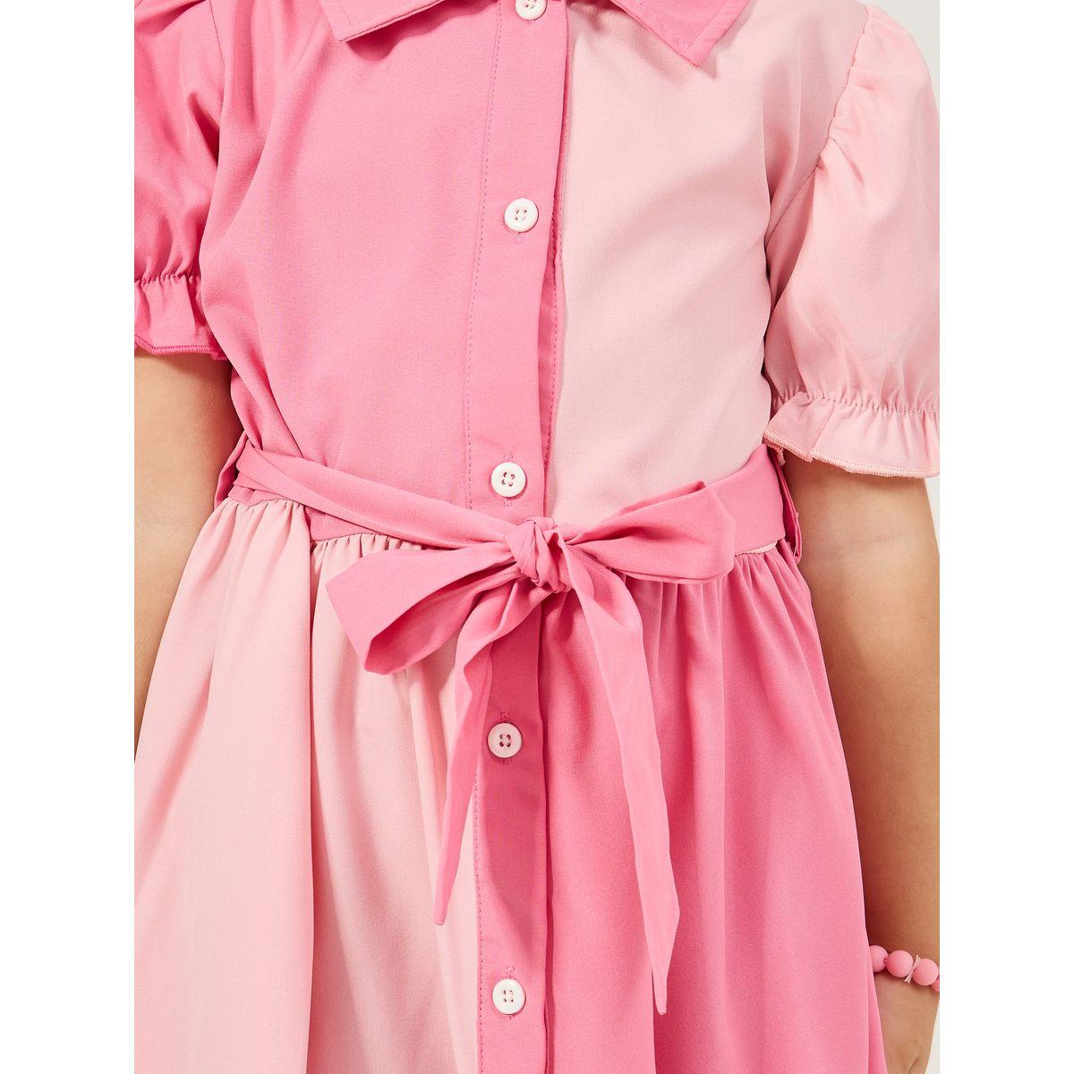 فستان بنمط كتل الالوان مع اكمام منفوخة-girls-clothing-dressesandjumpsuits-image-3