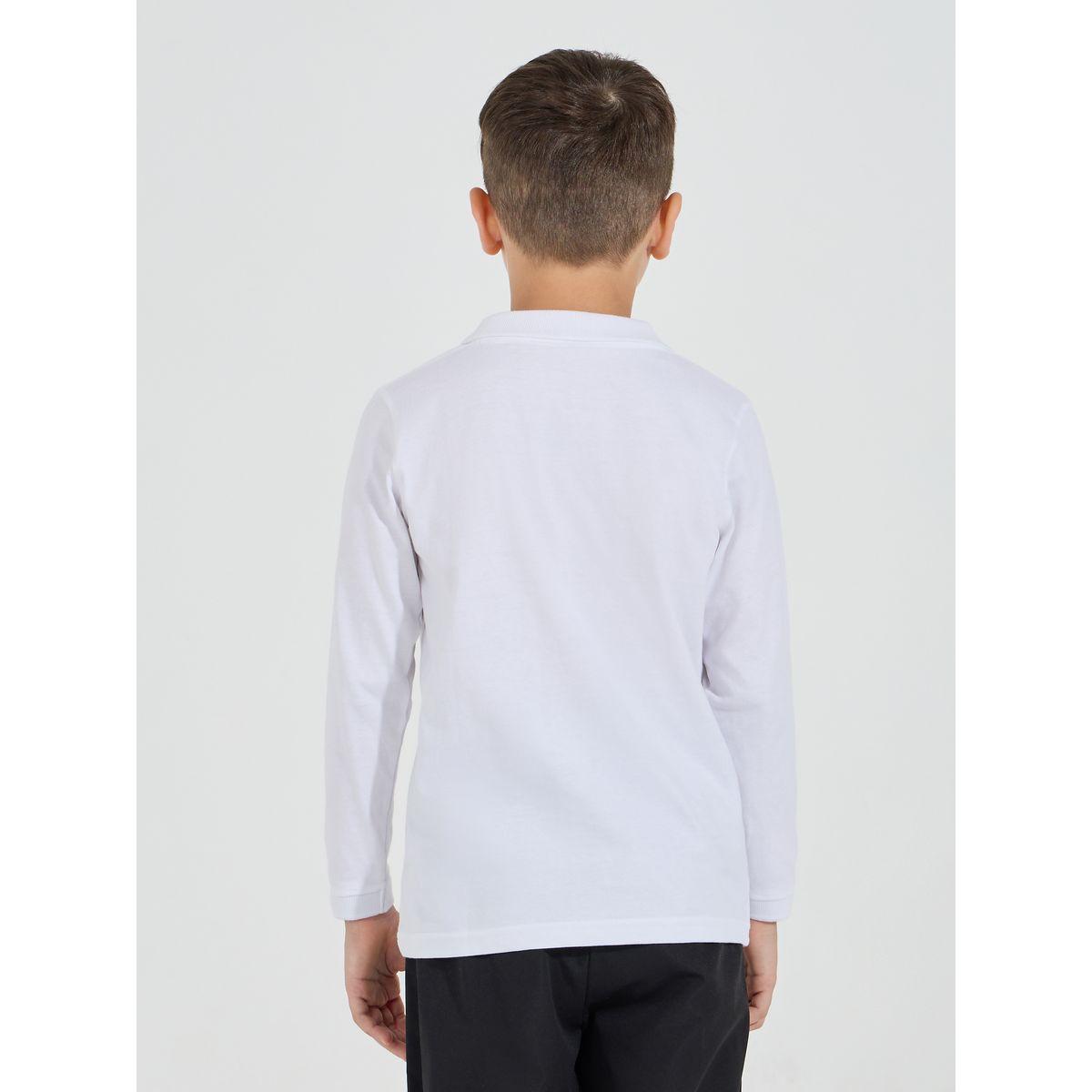 تيشيرت سادة بياقة بولو مع أكمام طويلة-boys-clothing-tshirtsandpolos-image-5