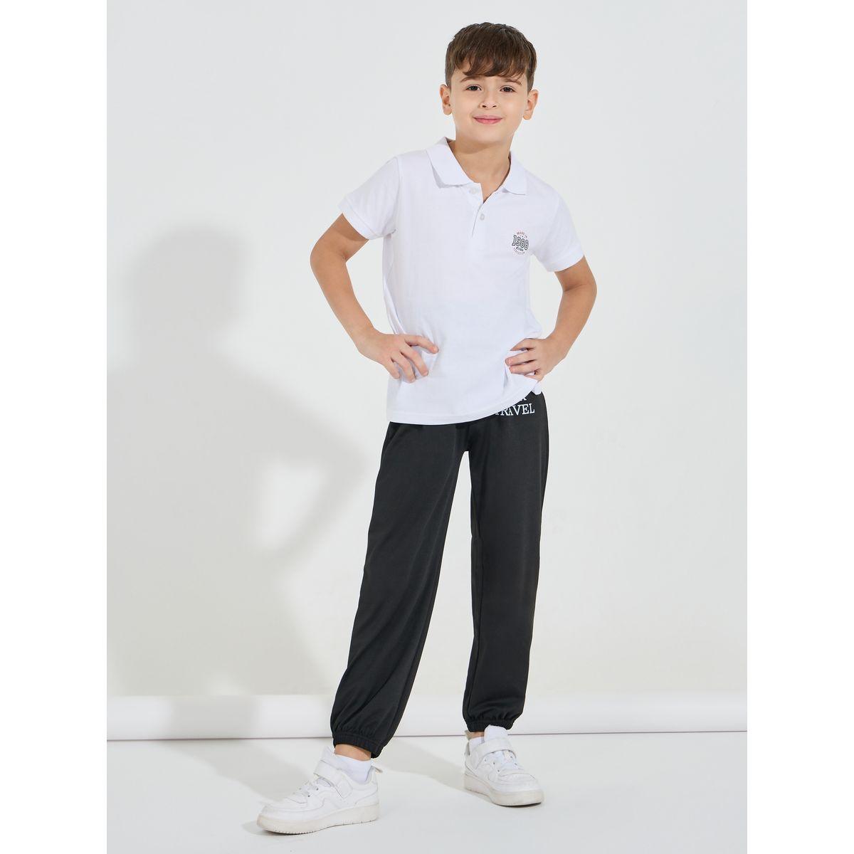 Styli Solid Polo T-Shirt with Round Badge Applique-boys-clothing-tshirtsandpolos-image-2