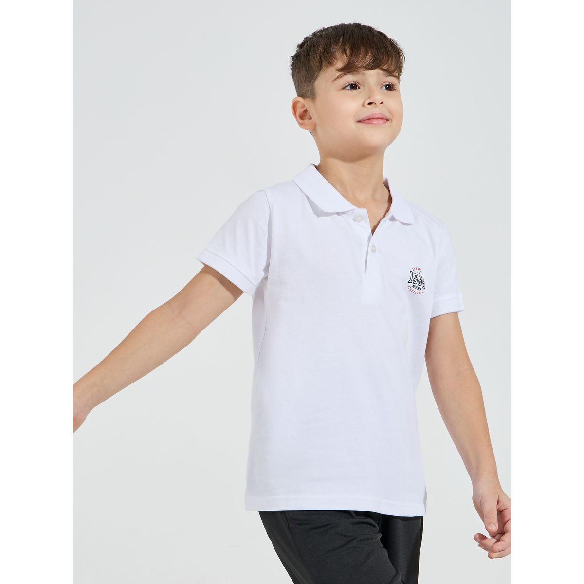 Styli Solid Polo T-Shirt with Round Badge Applique-boys-clothing-tshirtsandpolos-image-3