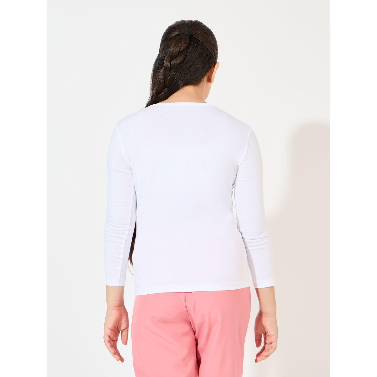 Styli Basic Round Neck T-Shirt-girls-clothing-tshirts-image-4