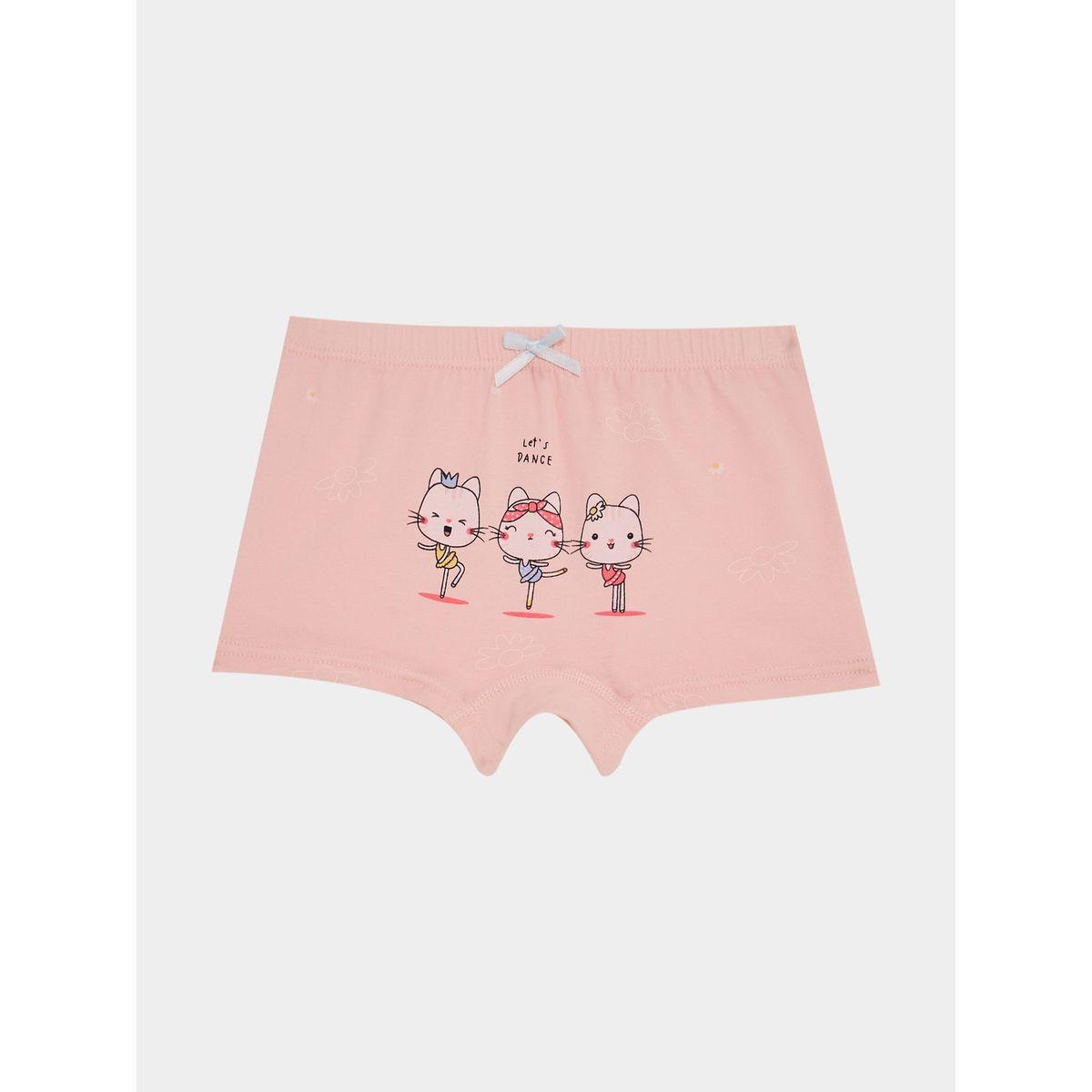 Styli Pack of 4 - Cutie Cat Print Briefs-girls-clothing-innerwear-image-4
