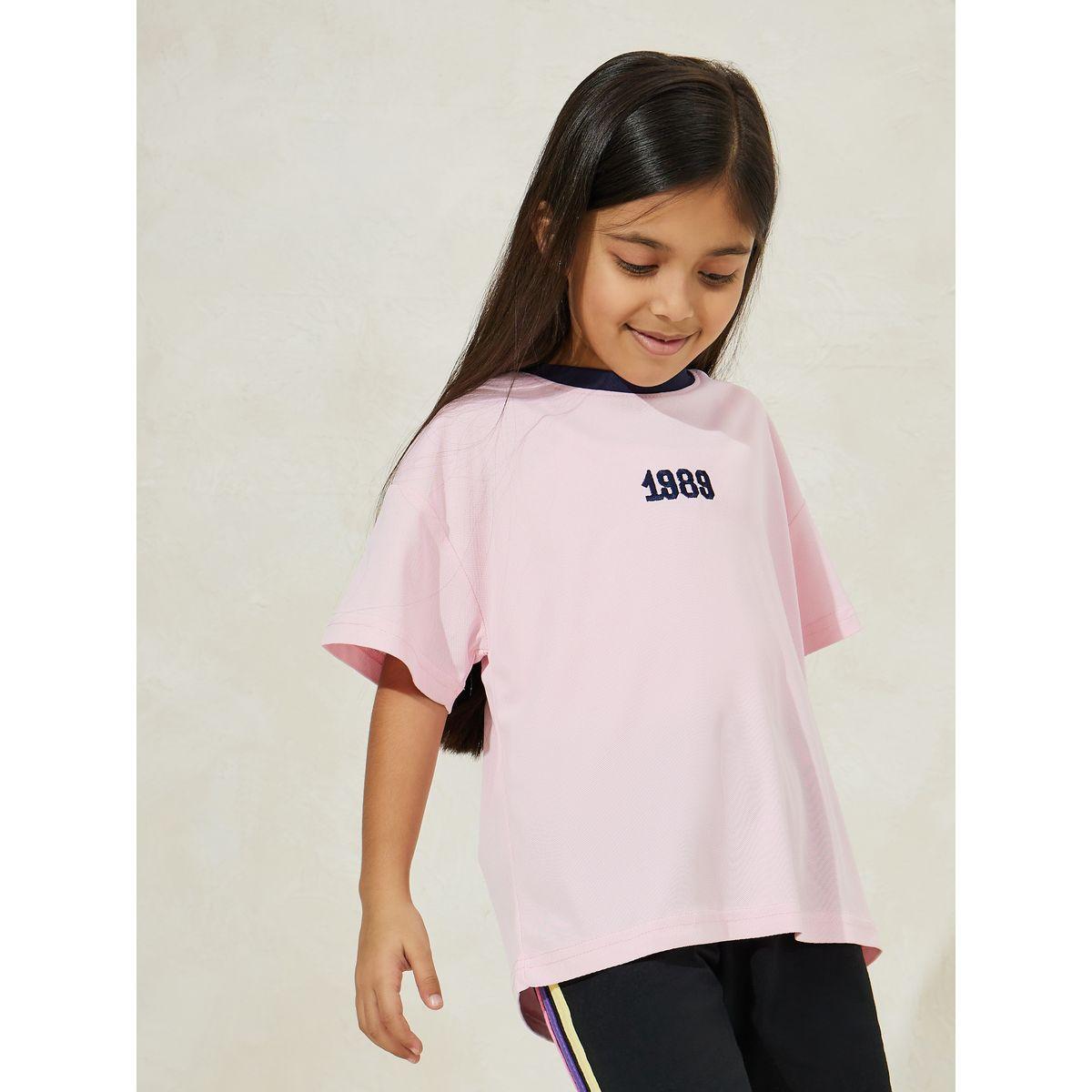 Styli  Embroidery Cotton T-Shirt-girls-clothing-tshirts-image-1