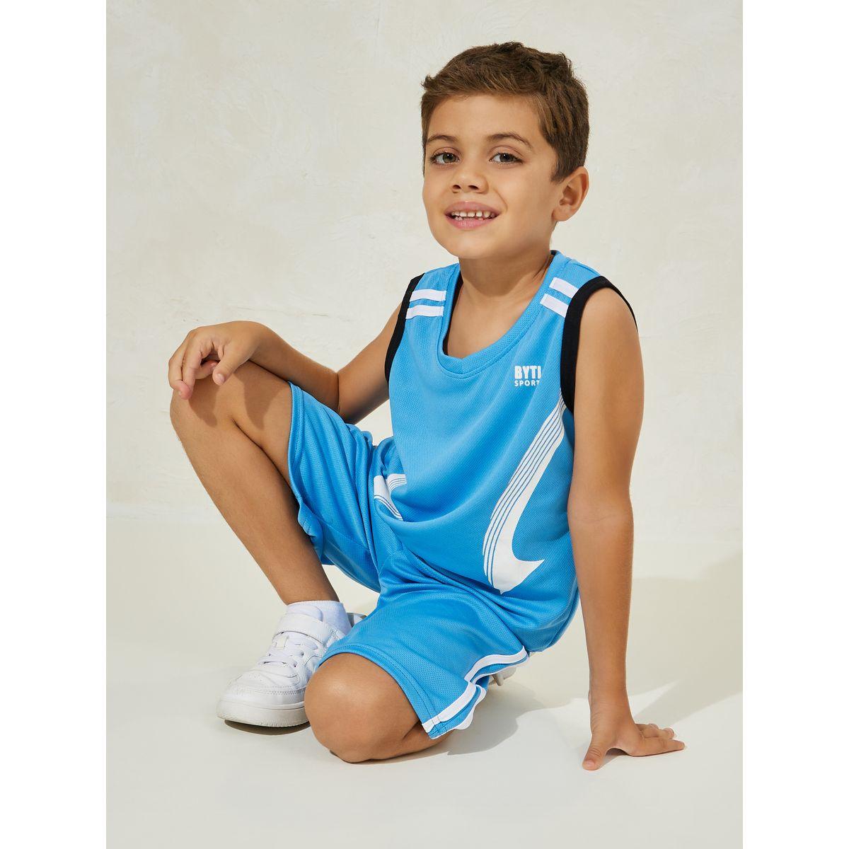 Styli Side Striped Tank & Quick-Drying Shorts Sportswear Set-sports-boys-clothing-sets-image-1