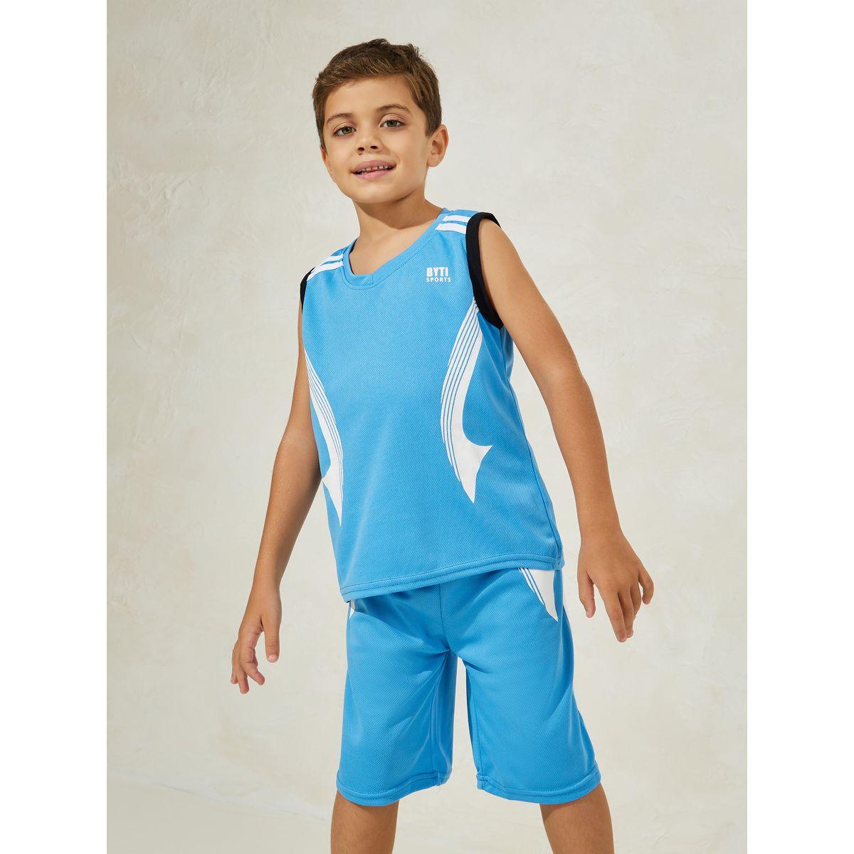Styli Side Striped Tank & Quick-Drying Shorts Sportswear Set-sports-boys-clothing-sets-image-2
