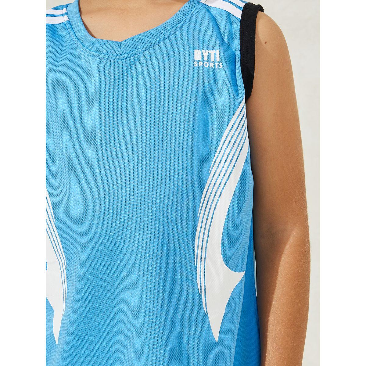 Styli Side Striped Tank & Quick-Drying Shorts Sportswear Set-sports-boys-clothing-sets-image-3