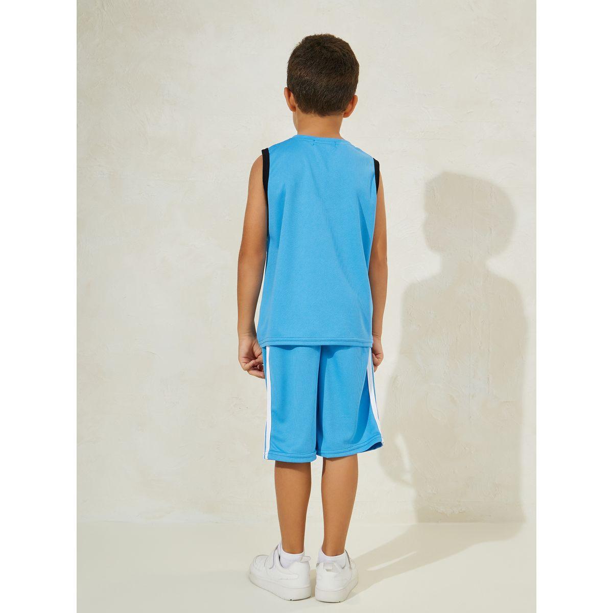 Styli Side Striped Tank & Quick-Drying Shorts Sportswear Set-sports-boys-clothing-sets-image-4