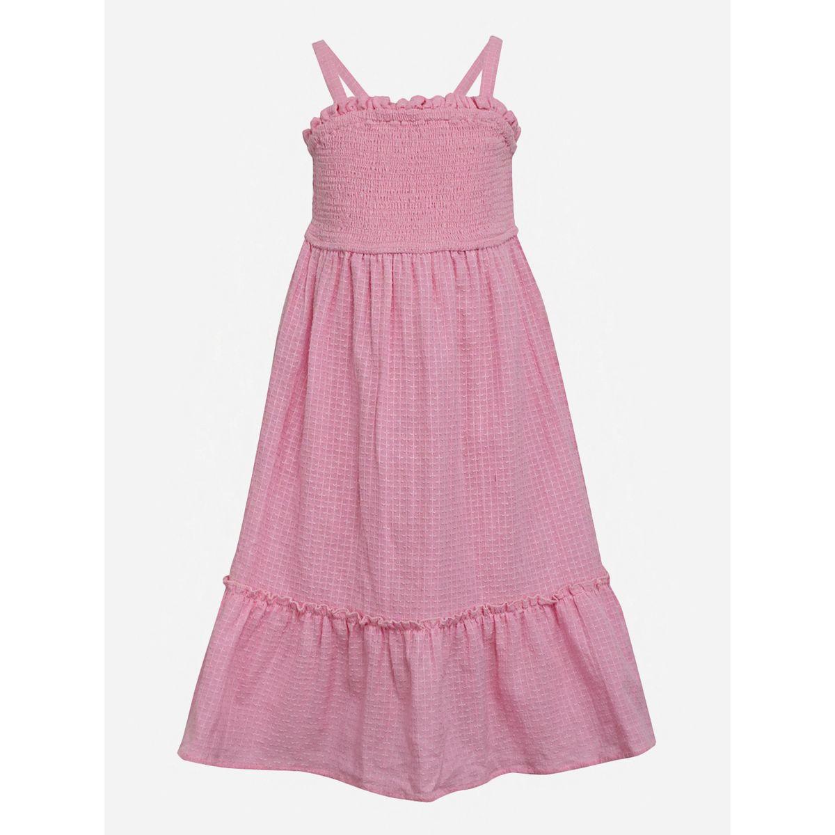 Styli Dobby Gathered Strappy Dress-girls-clothing-dressesandjumpsuits-image-3