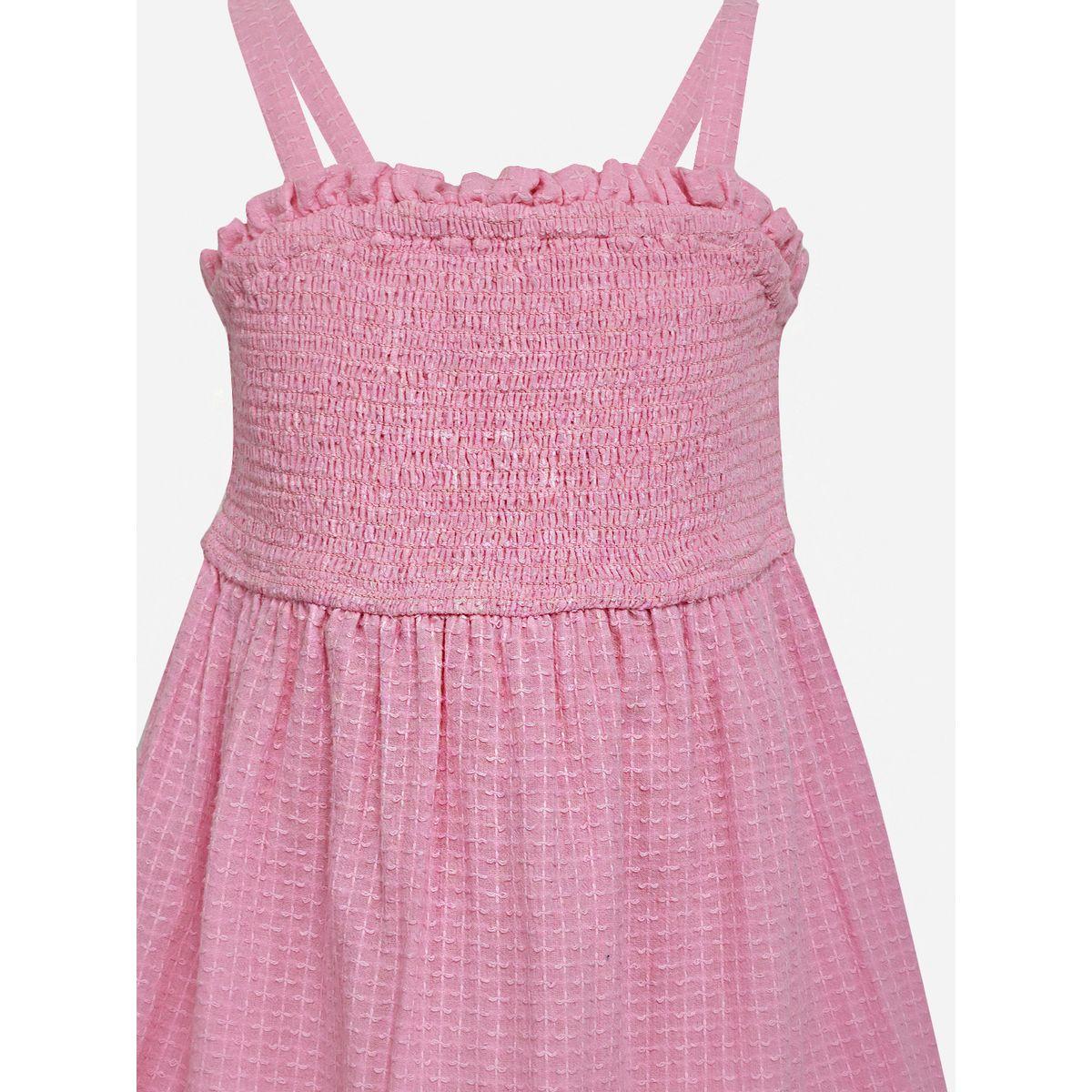 Styli Dobby Gathered Strappy Dress-girls-clothing-dressesandjumpsuits-image-4