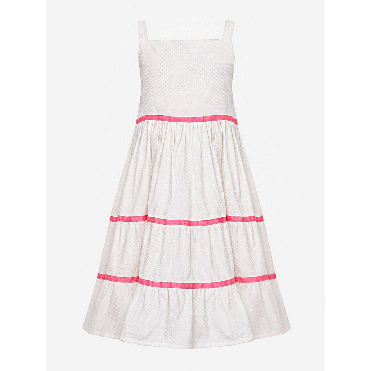 Styli Sleeveless Dobby Tiered Dress-girls-clothing-dressesandjumpsuits-image-1