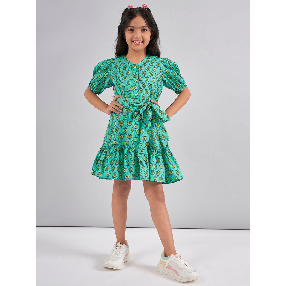 Stylo Bug X Styli Flower Print Fit and Flare Casual Dress-girls-clothing-dressesandjumpsuits-image-1
