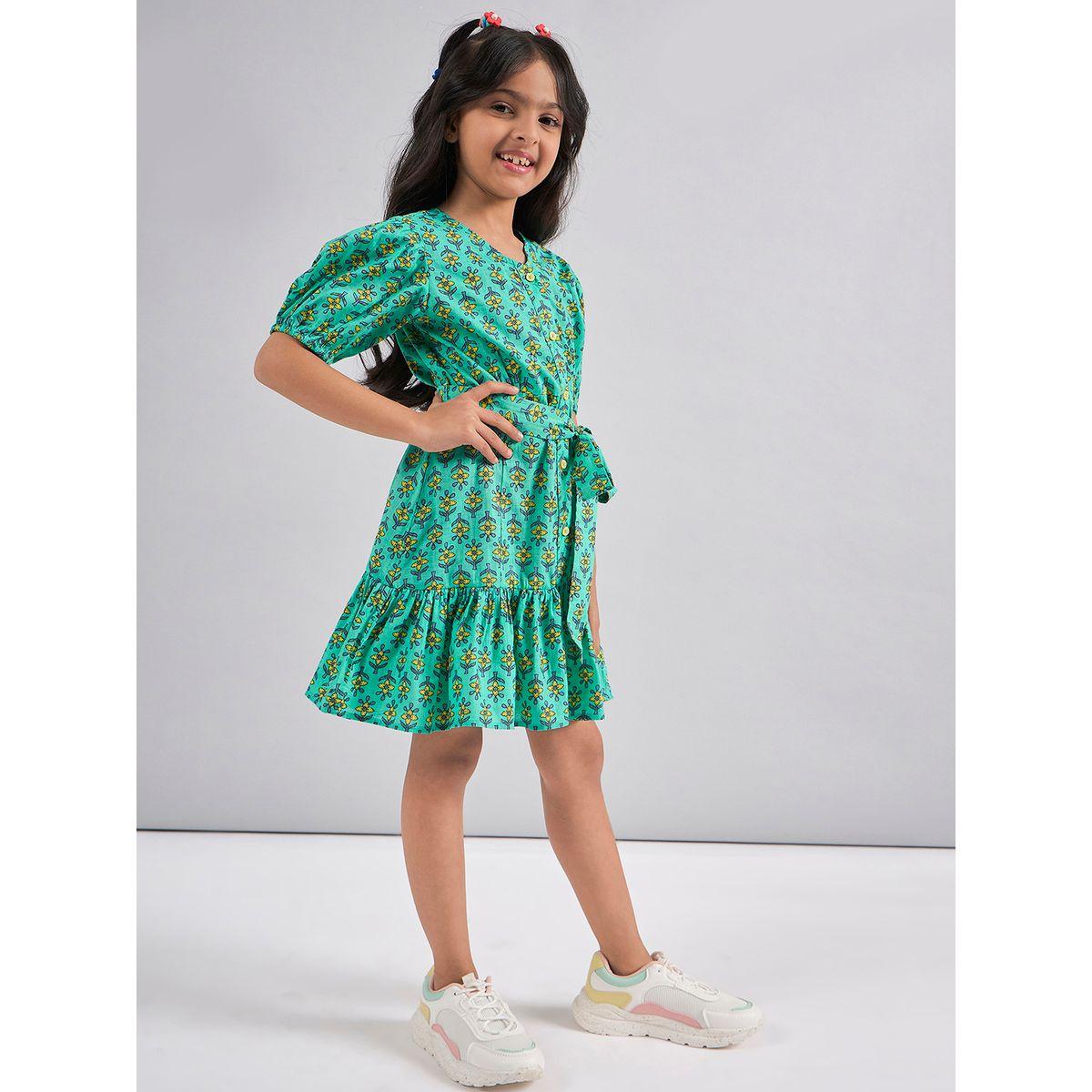 Stylo Bug X Styli Flower Print Fit and Flare Casual Dress-girls-clothing-dressesandjumpsuits-image-4