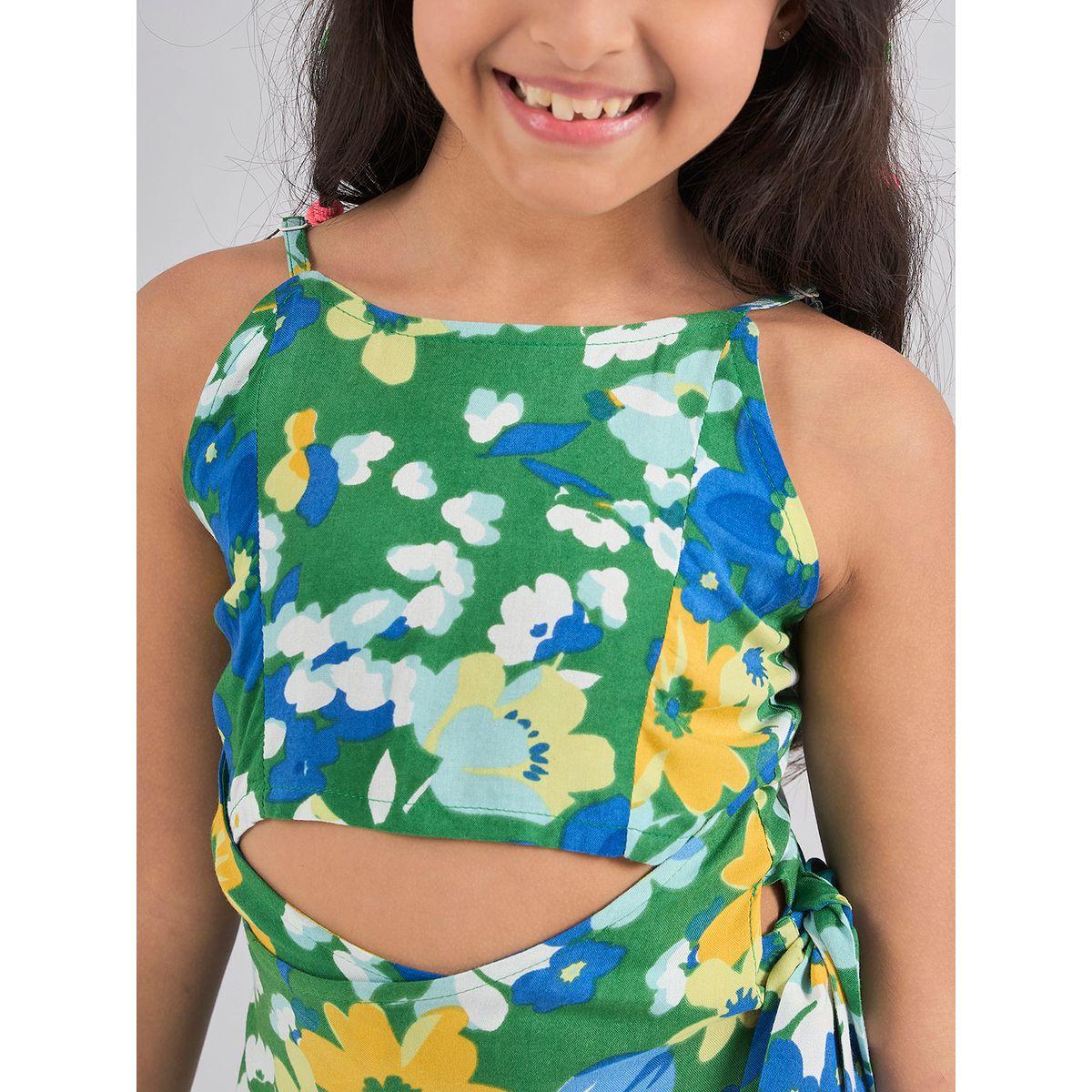فستان مطبع بزهور ومزين بفتحات ستايلو بَج × ستايلي-girls-clothing-dressesandjumpsuits-image-6