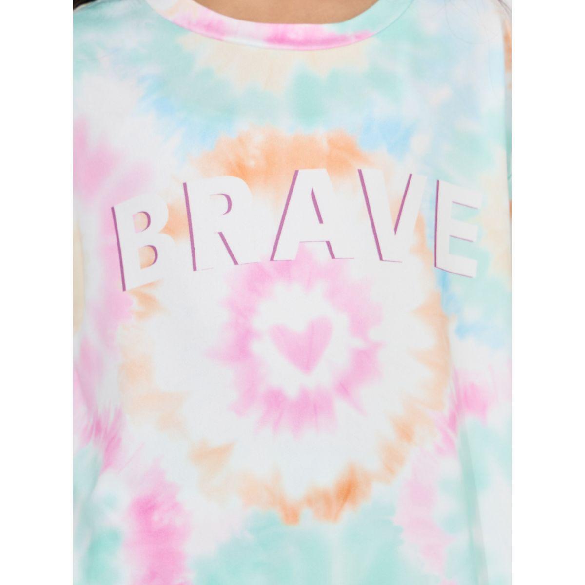 Styli Tie Dye Print Oversized T-Shirt & Shorts Set-girls-clothing-setsandcoords-image-3
