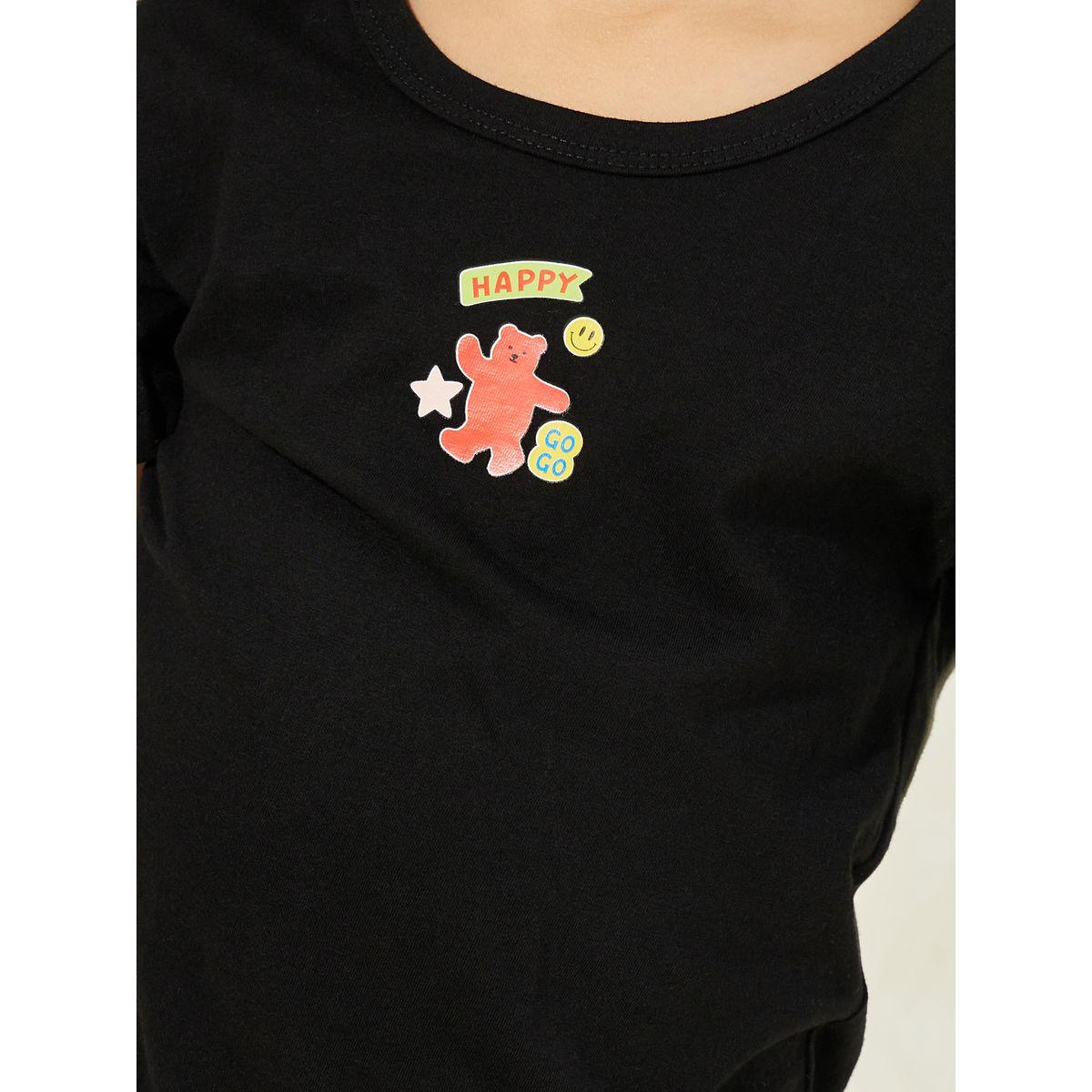 تيشيرت بطبعة دب مع ياقة دائرية-boys-clothing-tshirtsandpolos-image-3