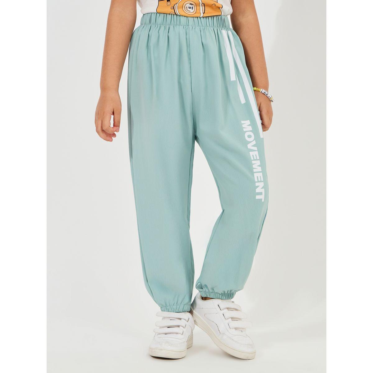 Styli Slogan Print Lightweight Joggers-sports-girls-clothing-bottoms-image-1