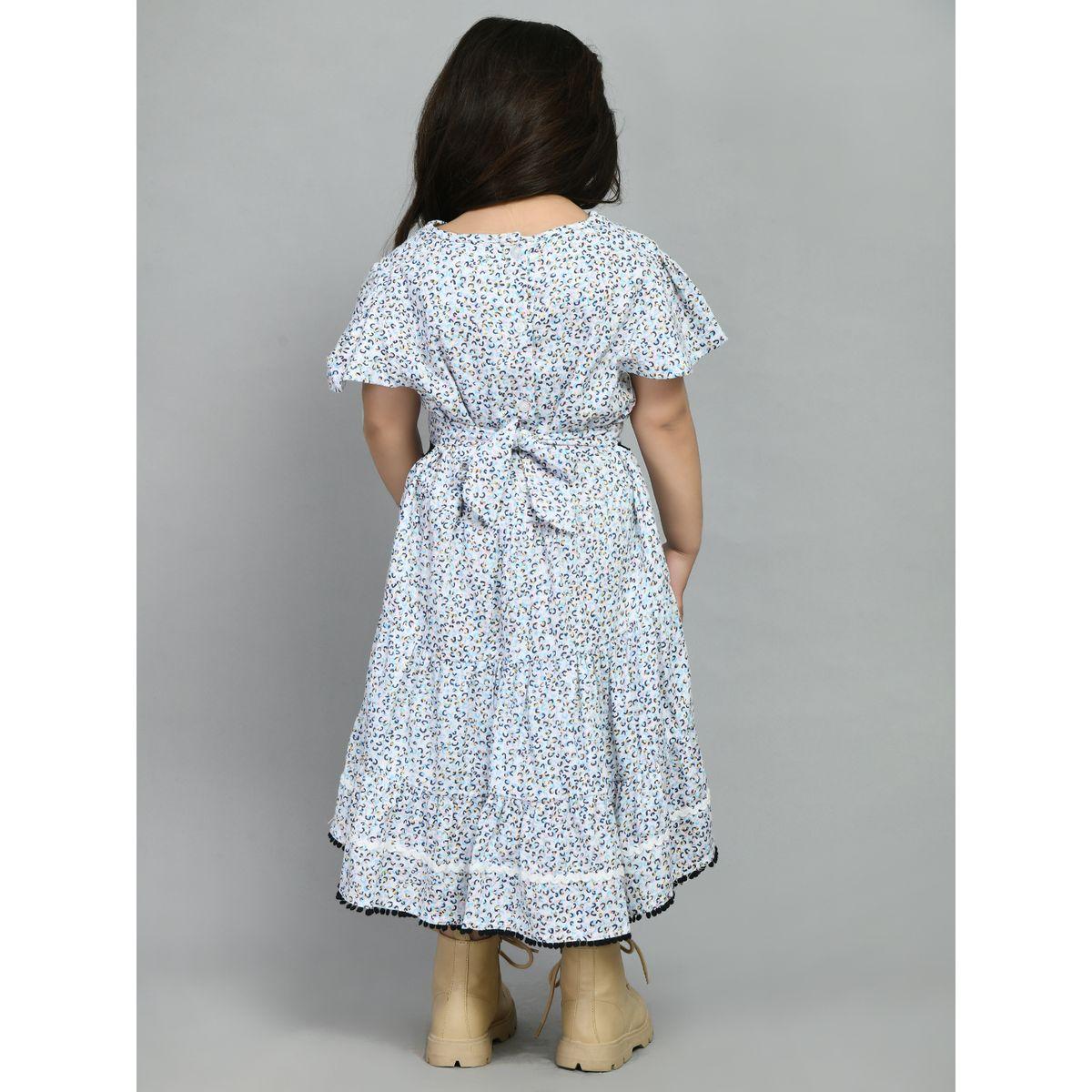 Bella Moda X Styli  Casual Cotton Dress With Ruffled Sleeve and Belt Detail-girls-clothing-dressesandjumpsuits-image-2