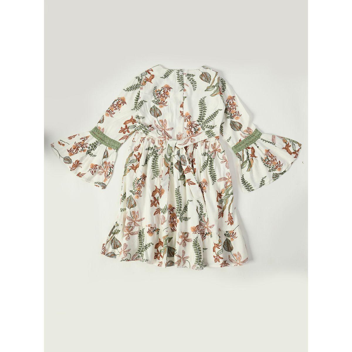 فستان قطن كاجوال باكمام جرس بيلا مودا × ستايلي-girls-clothing-dressesandjumpsuits-image-2
