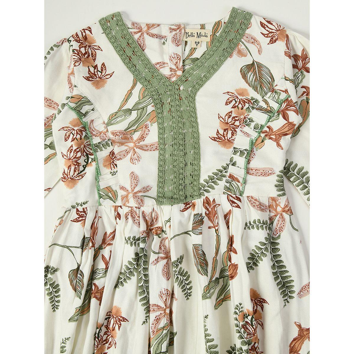 Bella Moda X Styli  Bell Sleeves Cotton Casual Dress-girls-clothing-dressesandjumpsuits-image-3