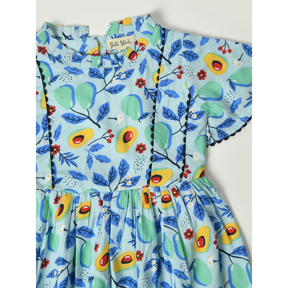 Bella Moda X Styli  Fruit Print Casual Cotton Dress-girls-clothing-dressesandjumpsuits-image-3