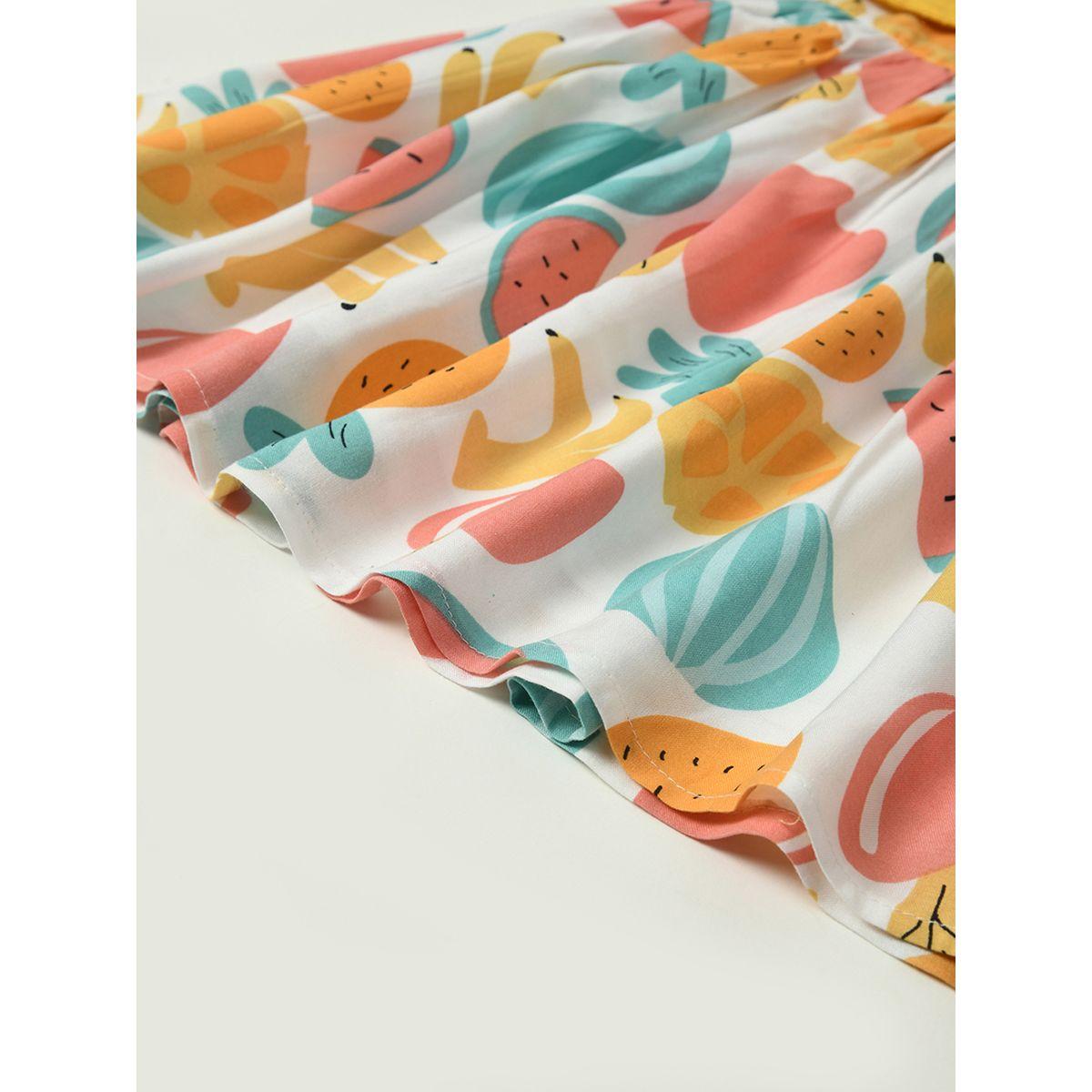 Bella Moda X Styli  Fruit Print Cotton Dress with Schiffli Bolero-girls-clothing-dressesandjumpsuits-image-4