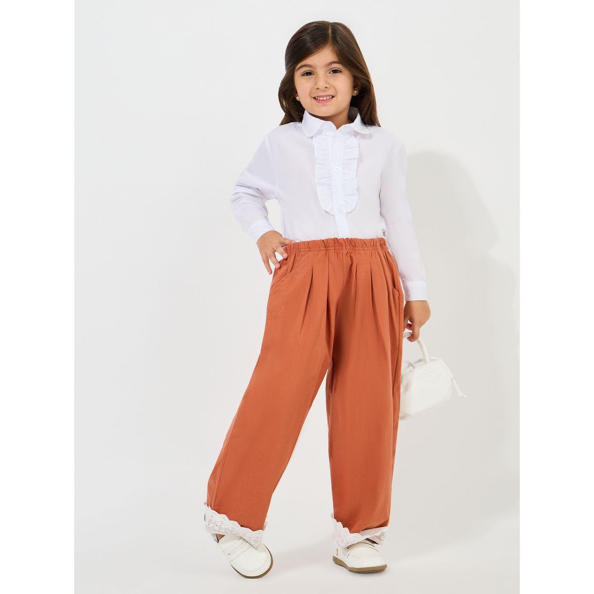 Styli Solid Ruffle Detail Long Sleeves Shirt-girls-clothing-blousesandshirts-image-2