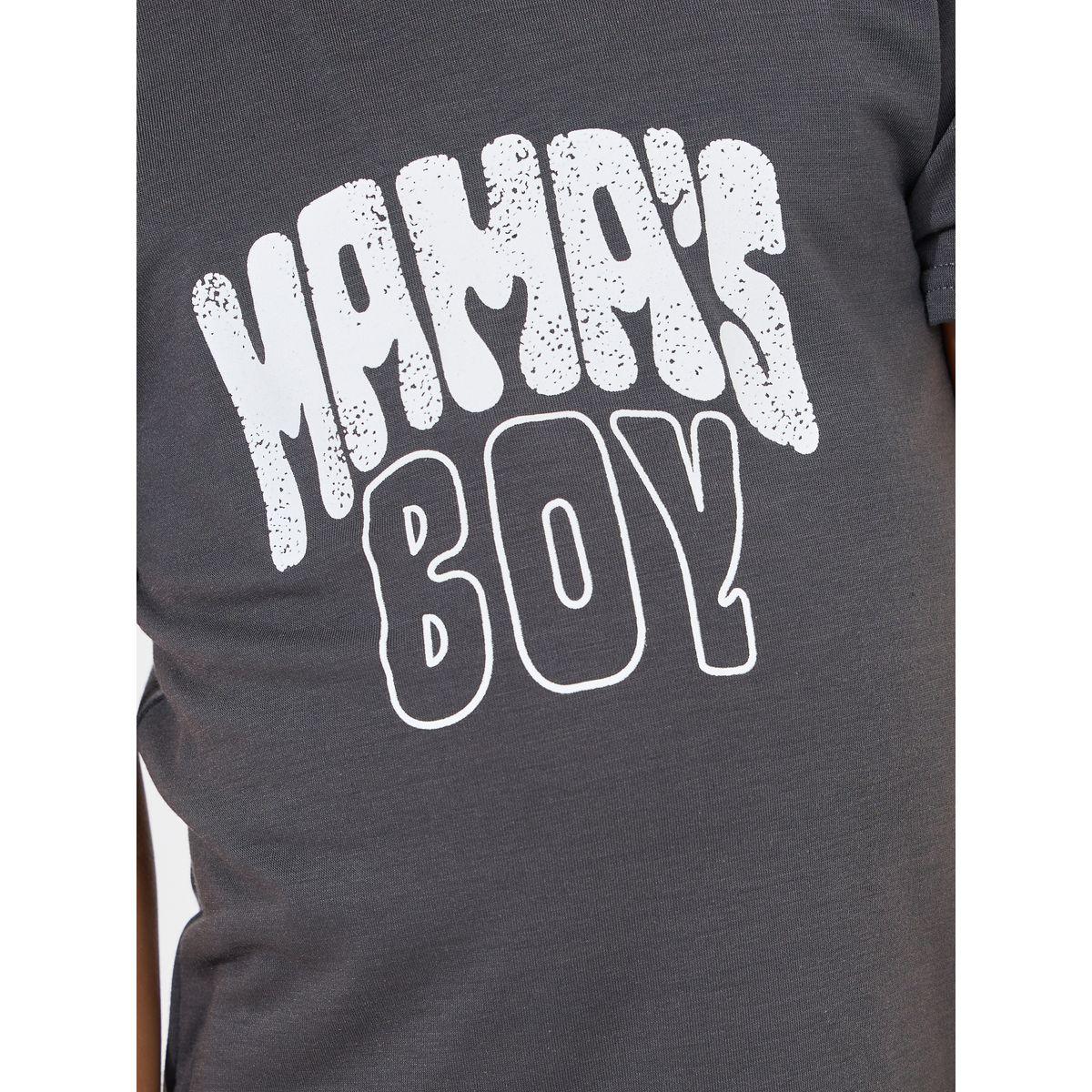 Styli Slogan Print T-Shirt & Striped Shorts Set-boys-clothing-setsandcoords-image-3