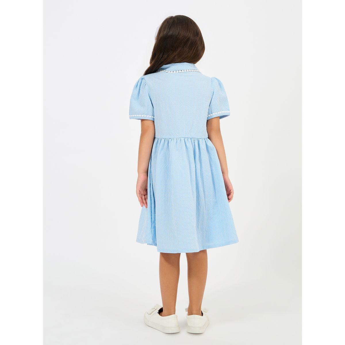 Styli Gingham Lace Applique Trim Dress-girls-clothing-dressesandjumpsuits-image-4