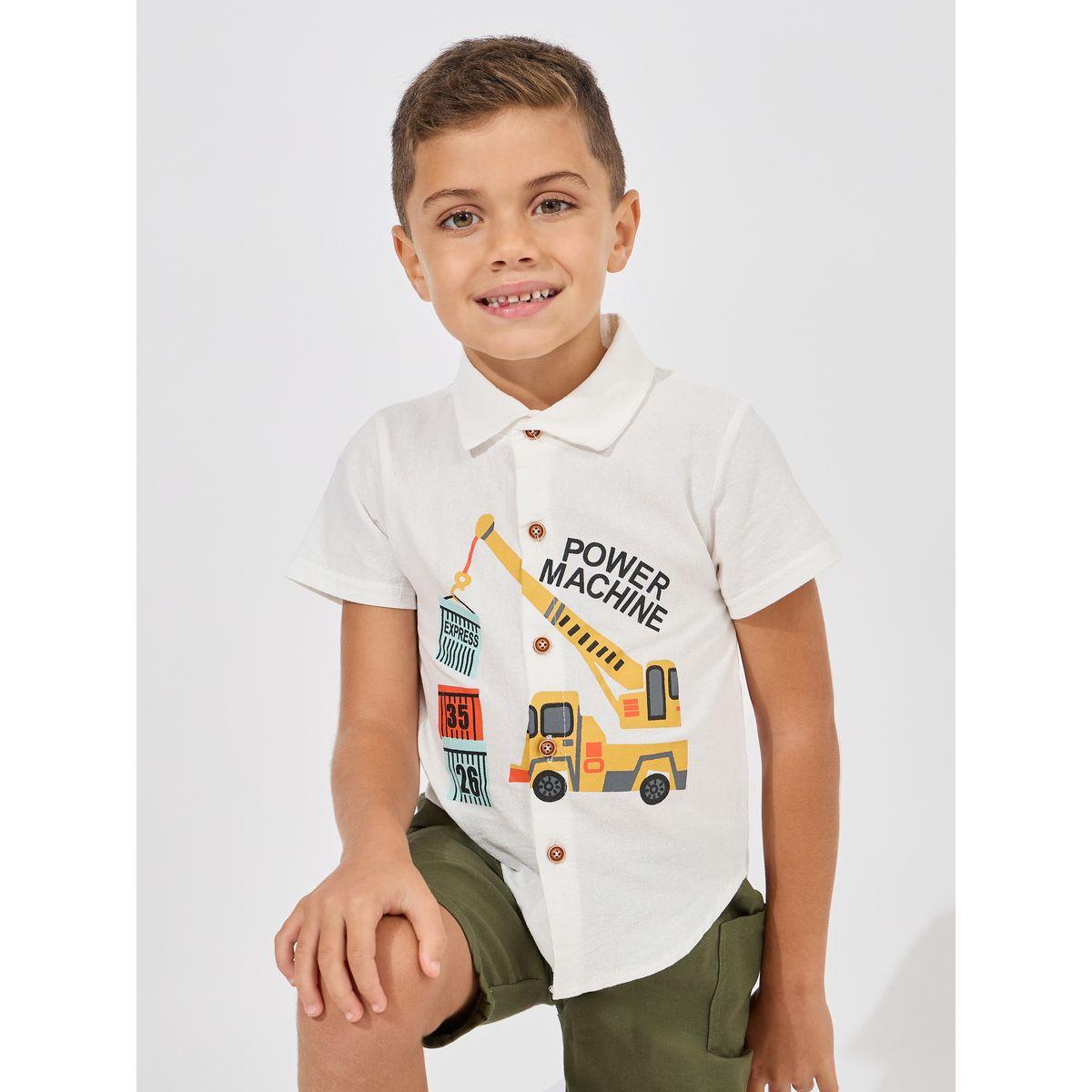 قميص مطبع بطبعة جرافيك مع اكمام قصيرة-boys-clothing-shirts-image-1