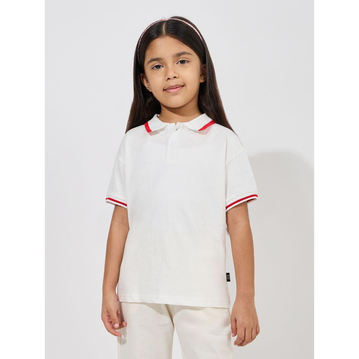 تيشيرت بياقة بولو واكمام قصيرة-girls-clothing-tshirts-image-1