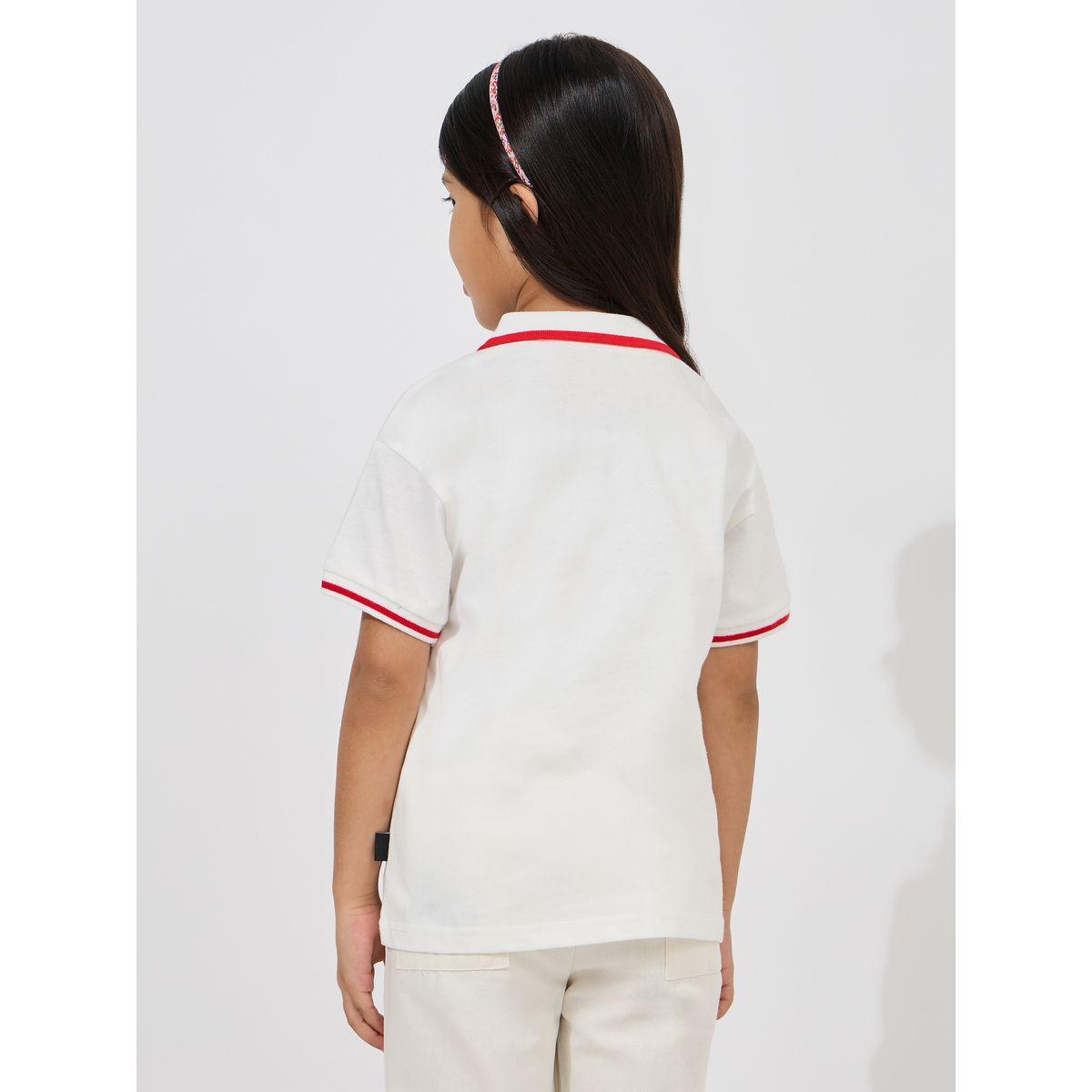 Styli Contrast Trim Short Sleeves Polo T-Shirt-girls-clothing-tshirts-image-4