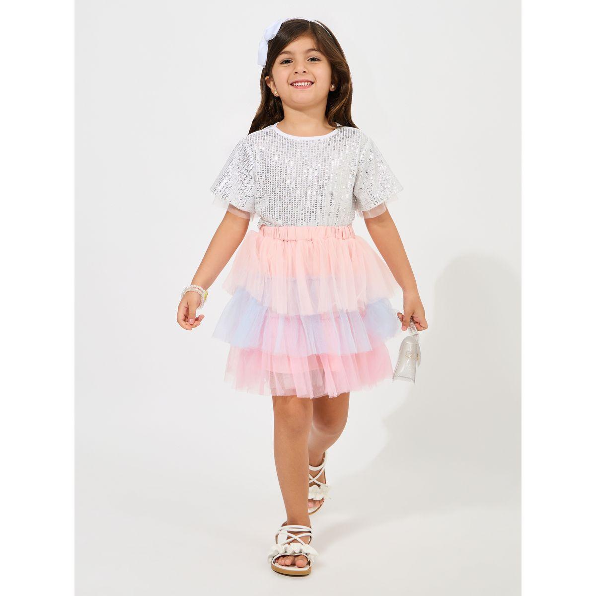 تنورة بطبقات شبكية مع تدرج الوان-girls-clothing-bottoms-skirts-image-2
