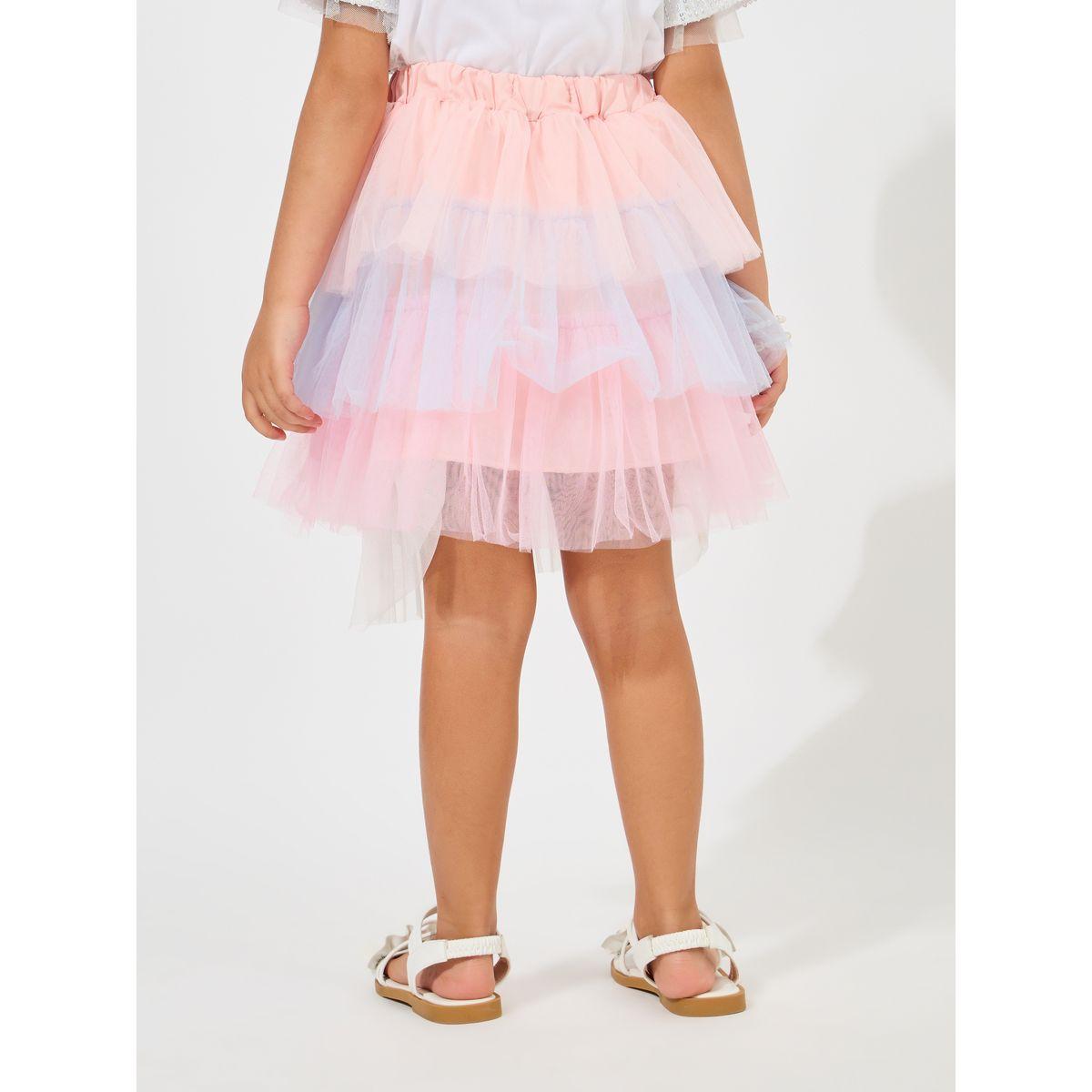 Styli Colorful Layered Mesh Skirt-girls-clothing-bottoms-skirts-image-4