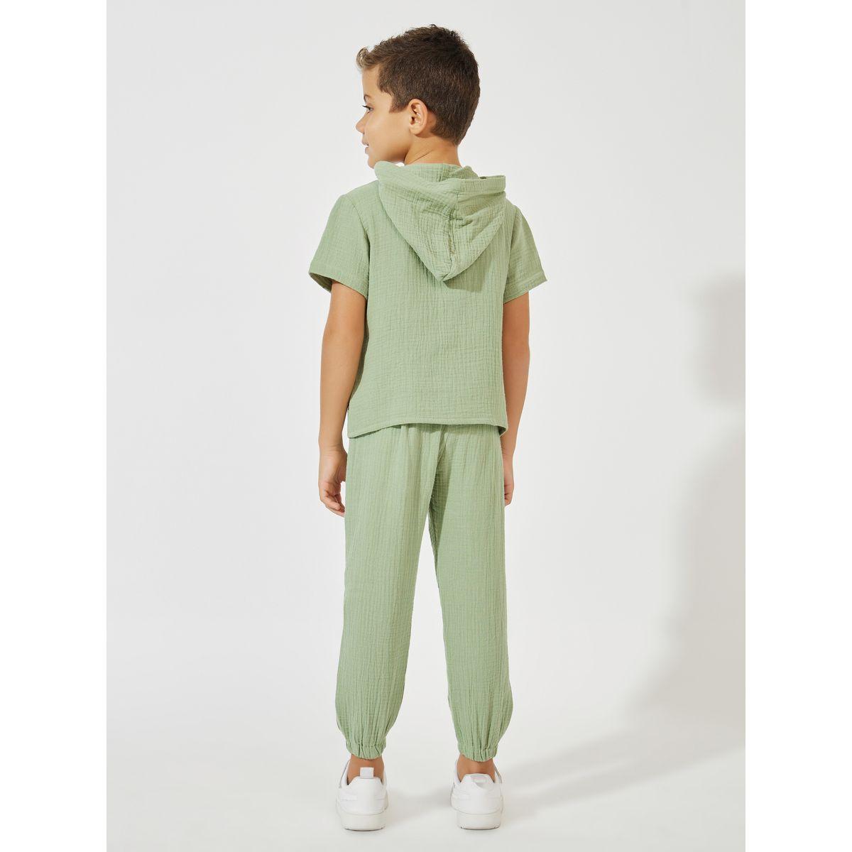 Styli Elevate Solid Textured Hooded Top & Jogger Set-boys-clothing-setsandcoords-image-5