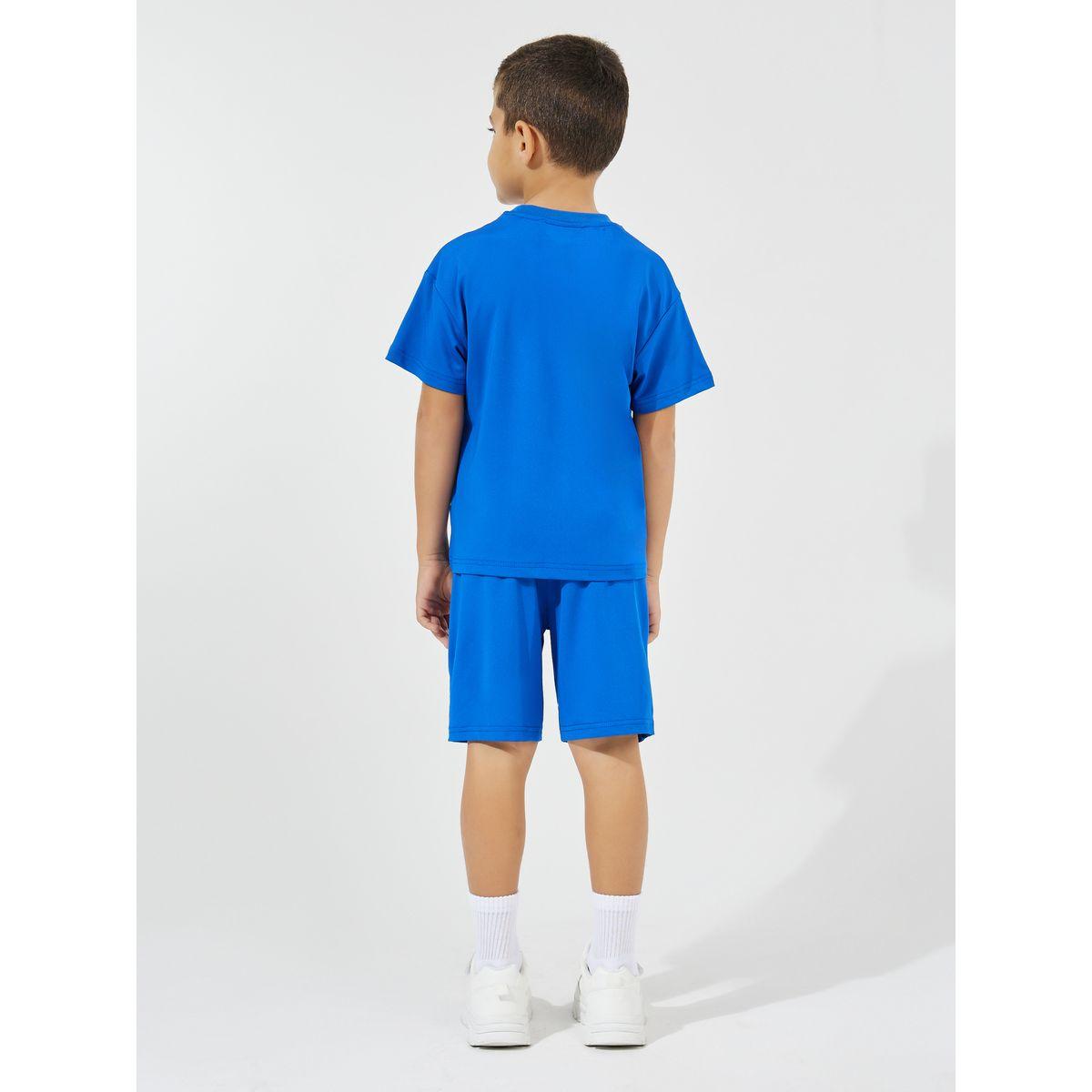 Styli Elevate Slogan Print Oversized T-Shirt & Shorts Set-boys-clothing-setsandcoords-image-4