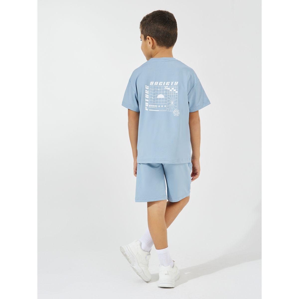 Styli Elevate Back Graphic Print Oversized T-Shirt & Shorts Set-boys-clothing-setsandcoords-image-1