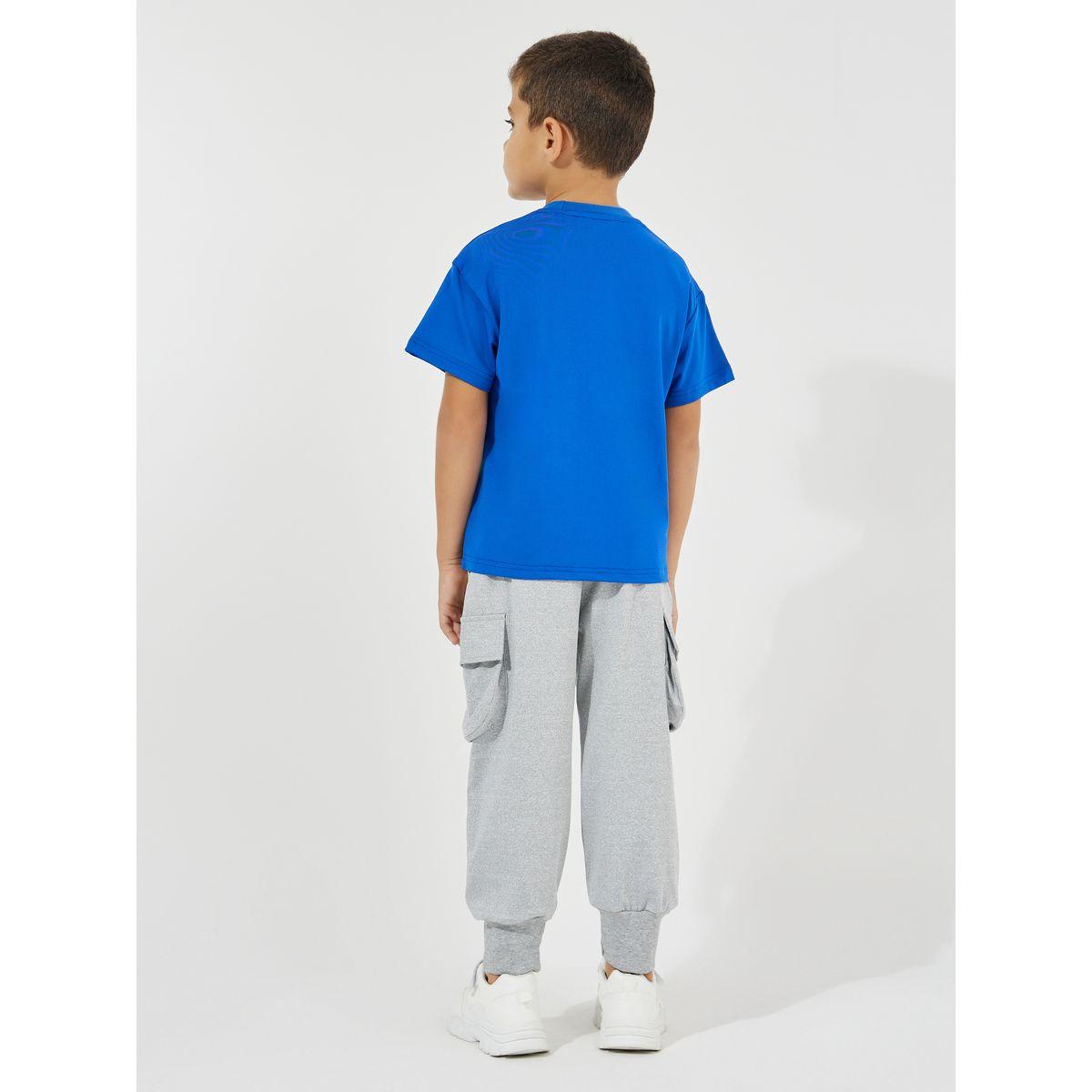 Styli Elevate Graphic Print Oversized T-Shirt & Cargo Joggers Set-boys-clothing-setsandcoords-image-4