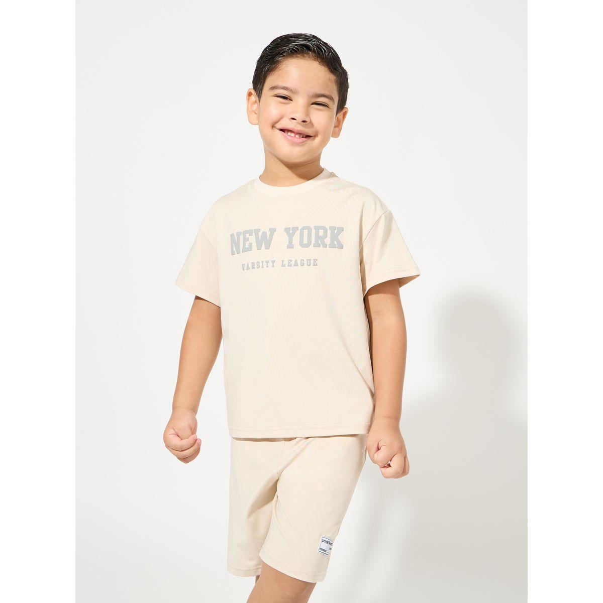 Styli Elevate New York Print Oversized T-Shirt & Shorts Set-boys-clothing-setsandcoords-image-2