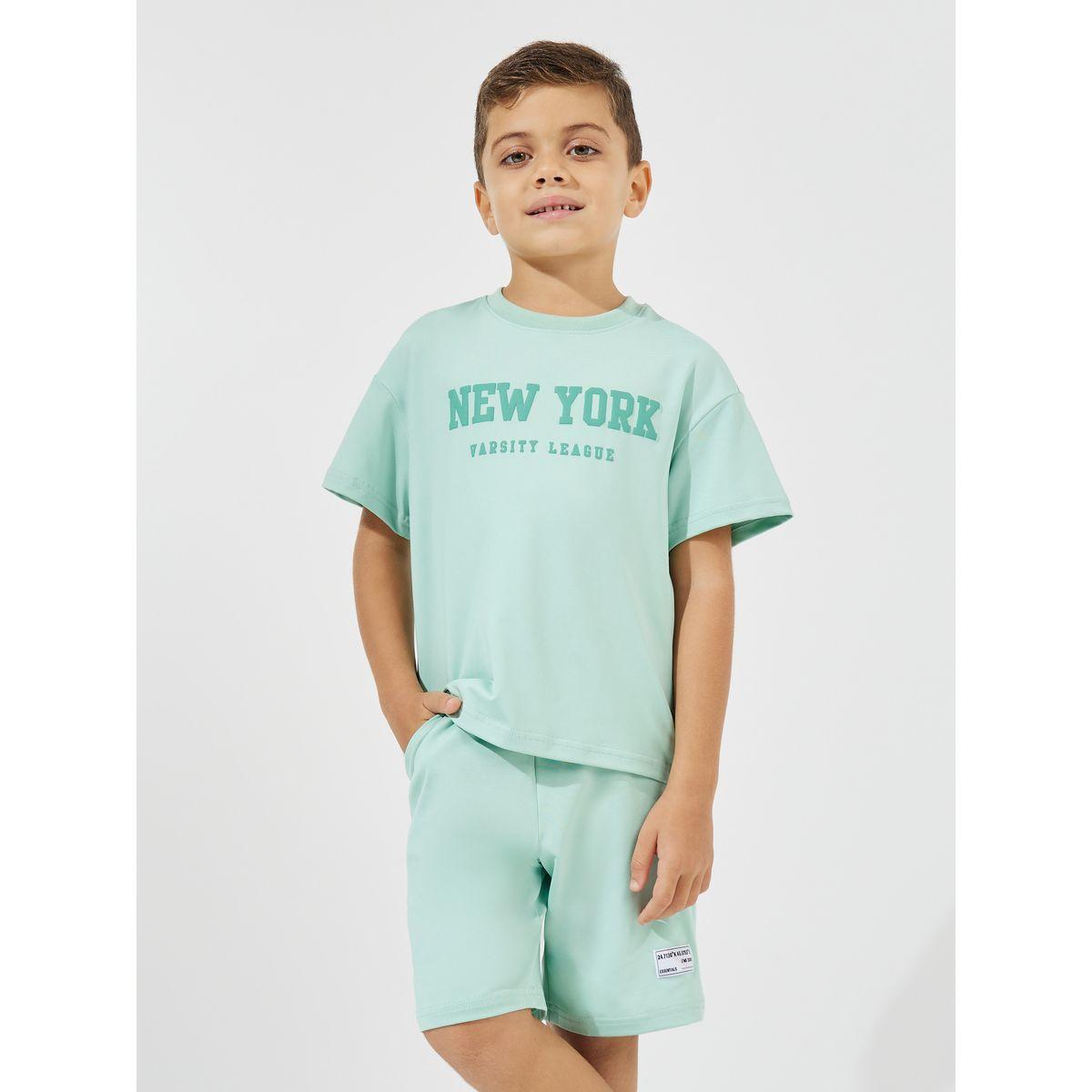 Styli Elevate New York Print Oversized T-Shirt & Shorts Set-boys-clothing-setsandcoords-image-2