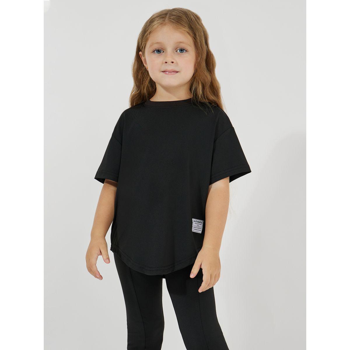 Styli Elevate Dropped Shoulder Oversized T-Shirt & Pintuck Leggings Set-girls-clothing-setsandcoords-image-2