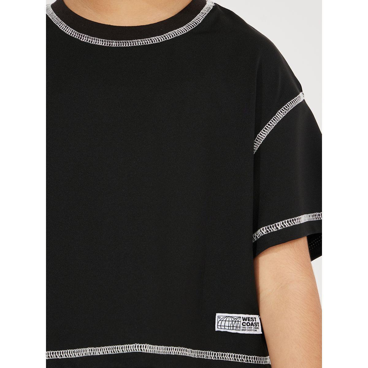 Styli Elevate Overlock Seam Boxy T-Shirt & Joggers Set-girls-clothing-setsandcoords-image-3