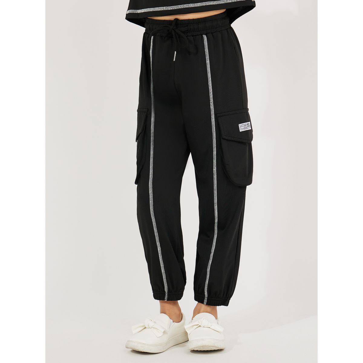 Styli Elevate Overlock Seam Boxy T-Shirt & Joggers Set-girls-clothing-setsandcoords-image-5