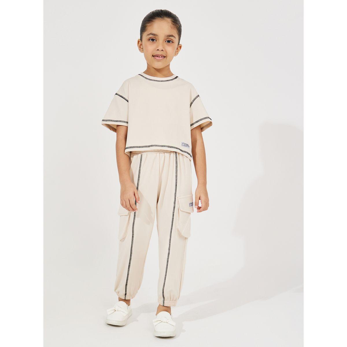 Styli Elevate Overlock Seam Boxy T-Shirt & Joggers Set-girls-clothing-setsandcoords-image-1