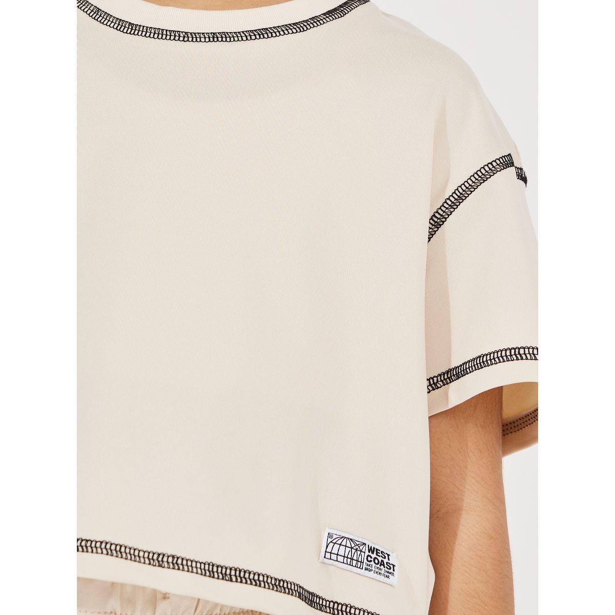 Styli Elevate Overlock Seam Boxy T-Shirt & Joggers Set-girls-clothing-setsandcoords-image-3