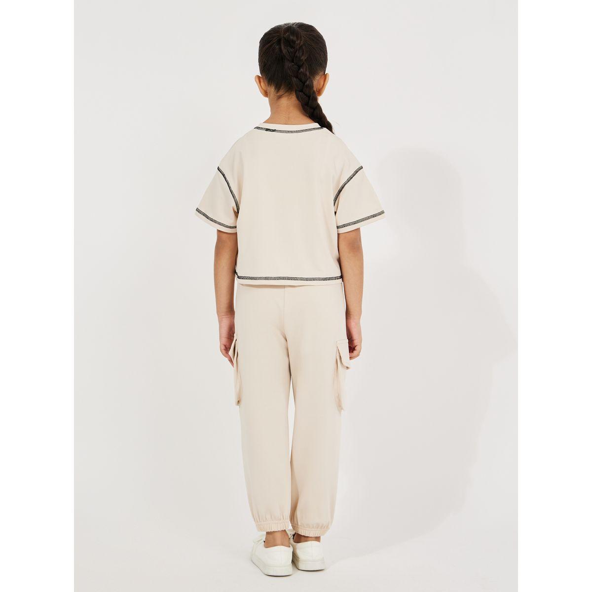 Styli Elevate Overlock Seam Boxy T-Shirt & Joggers Set-girls-clothing-setsandcoords-image-4